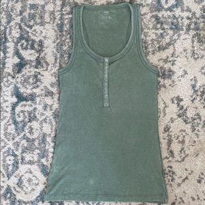 Aerie Snap Rib Henley Tank